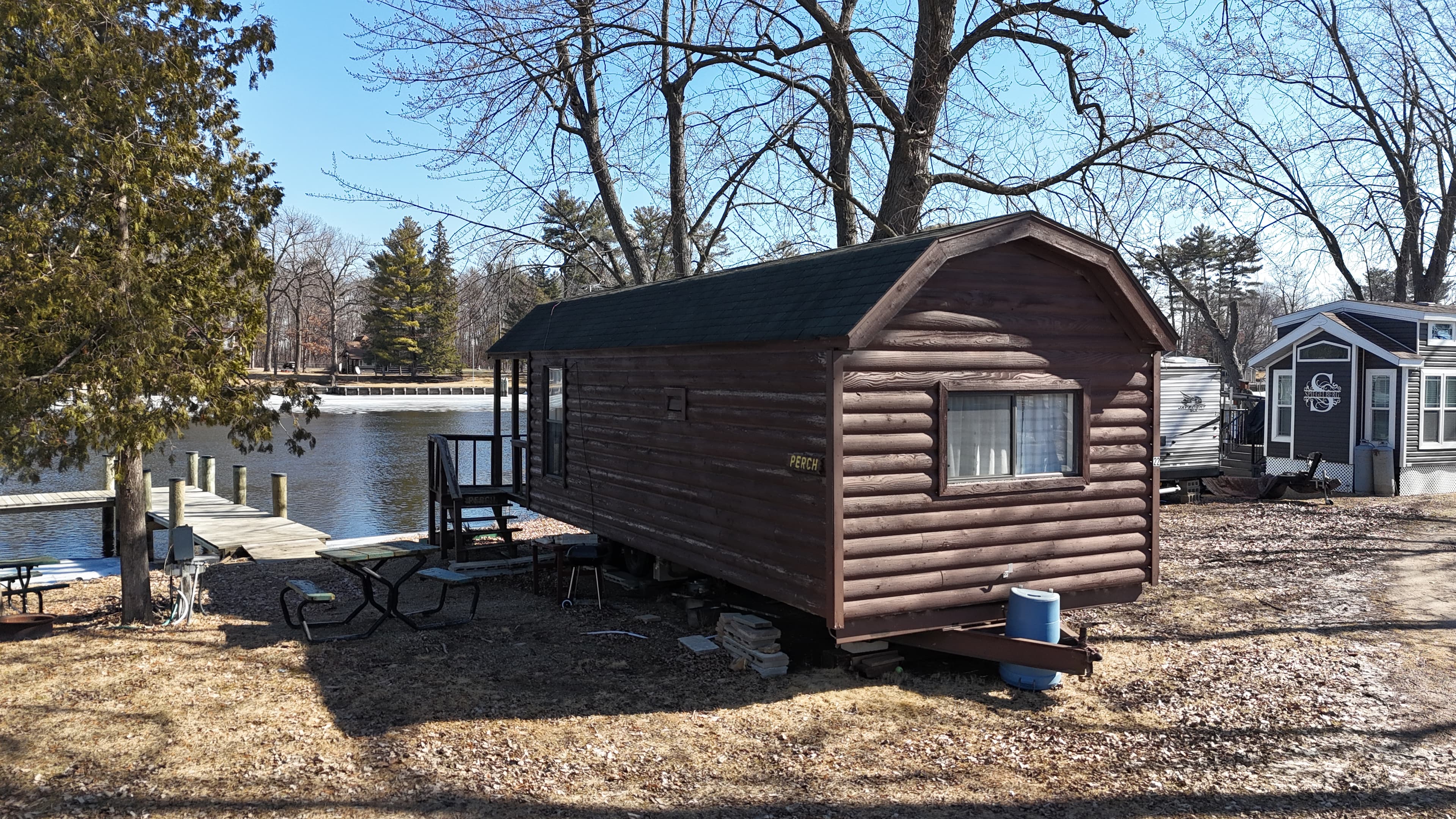 Perch cabin aerial view