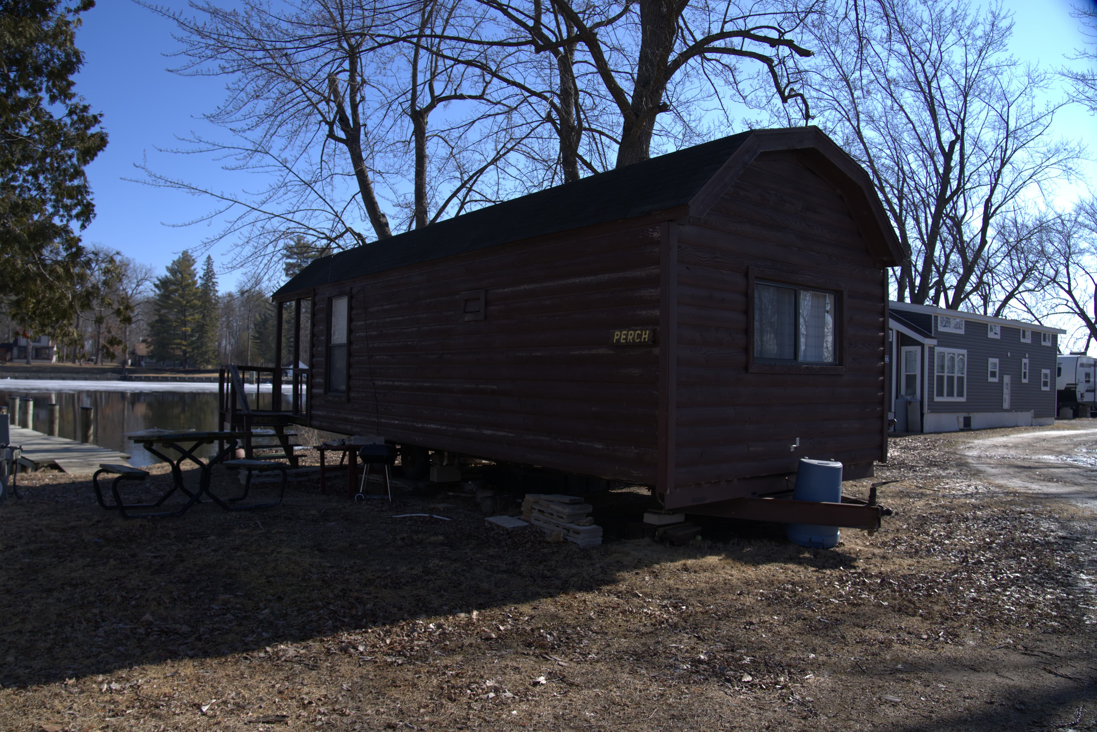 Perch cabin from the dock